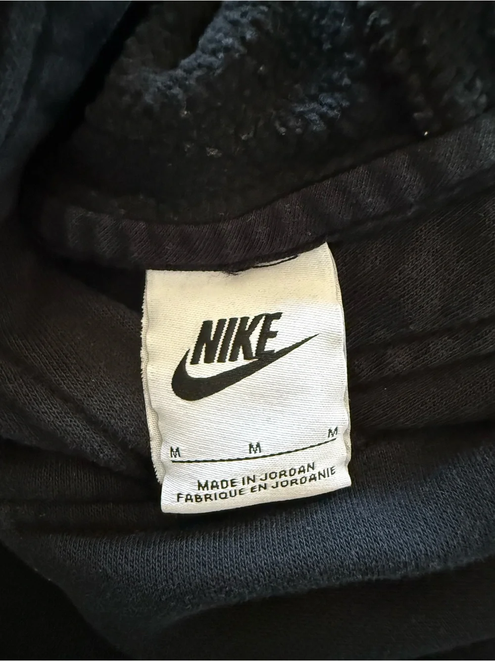 Nike Kids Black Hoodie with White Swoosh